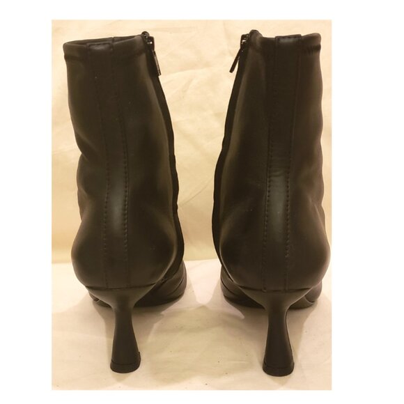 Loeffler Randall Black Lambskin Kitten-Heel Booties Size-6B - Picture 6 of 11